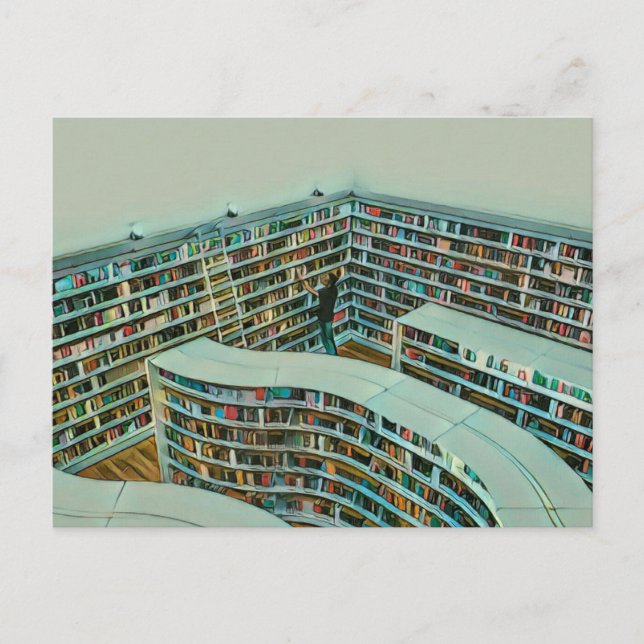 Cool reading lover gift postcard (Front)