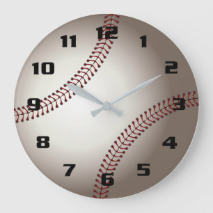 Cool Realistic Baseball Large Clock