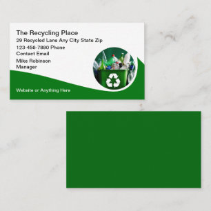 Cool Recycling Services Modern Business Card Desig