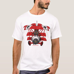 Cool red baron plane t-shirt design
