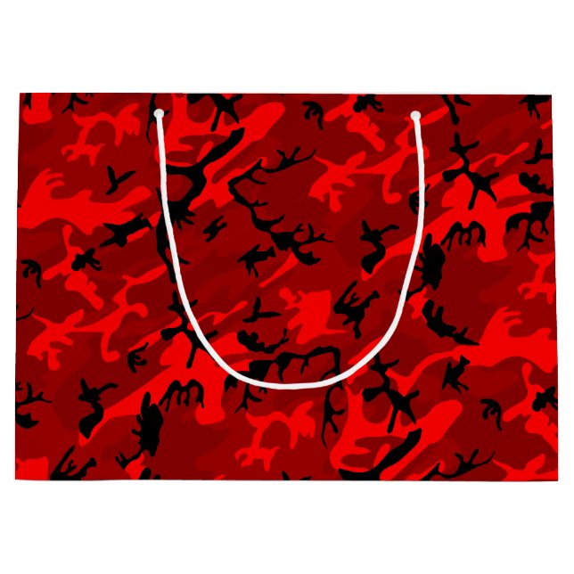 COOL Red Camo Large Gift Bag (Front)