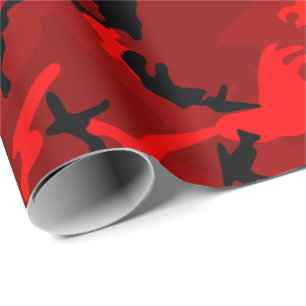 Cool Red Camo Wrapping Paper