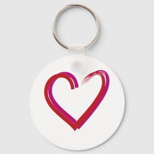 Cool Red Hearts Keychain