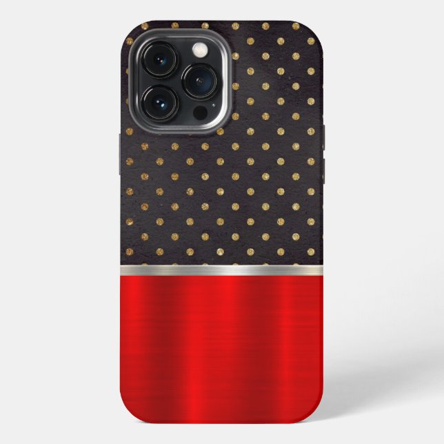 Cool Red Metallic Cell Phone Case (Back)