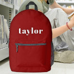 Cool Red Modern Minimalist Simple Stylish Trendy Printed Backpack<br><div class="desc">Introducing the Cool Dark Red Modern Minimalist Simple Stylish Trendy Printed Backpack—a versatile and stylish accessory suitable for various purposes, from back-to-school supplies to personalized solutions for teachers, adults, and even moms in need of a trendy toddler diaper bag. This backpack features a sleek and modern design in a sophisticated...</div>