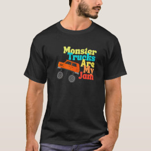 Cool Red Monster Truck Fan Retro Aesthetic T-Shirt