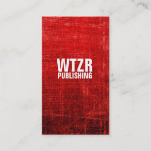 Cool Red Scratch Black White Business Card
