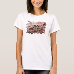 Cool Red STOP STARING Shirt Design