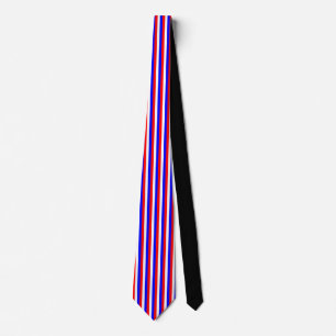 Cool Red White and Blue Striped USA Flag Colours Tie