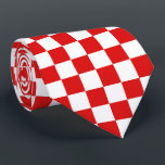 cool red white check tiled pattern tie<br><div class="desc">cool red white check tiled pattern neck tie</div>