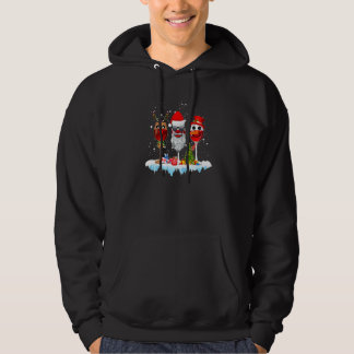 Cool Red Wine Glass Santa Reindeer Snowmans Christ Hoodie