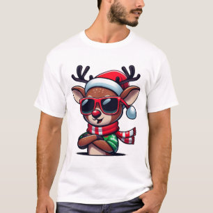 Cool Reindeer Christmas Vibes Men's T-Shirt