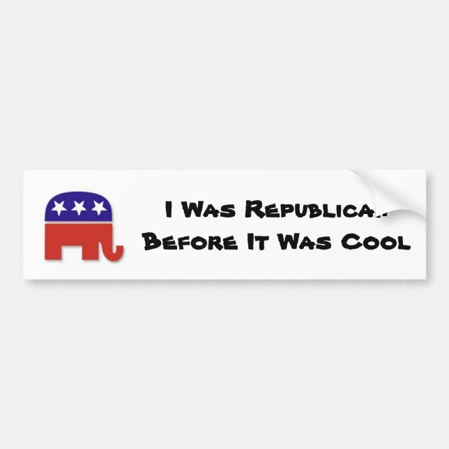 Cool Republican Bumper Sticker (Front)