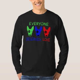 Cool Rescue Dog Everyone Deserves Love Dog Rescue T-Shirt