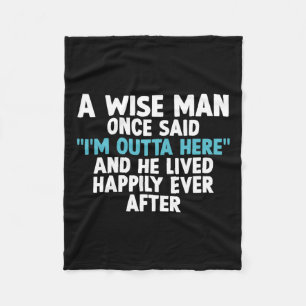 Cool Retirement Art For Men Father Grandpa Retiree Fleece Blanket