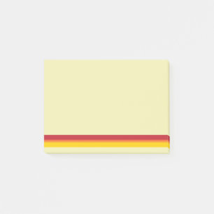 Cool Retro 70s Stripes Orange Yellow Red Post-it Notes