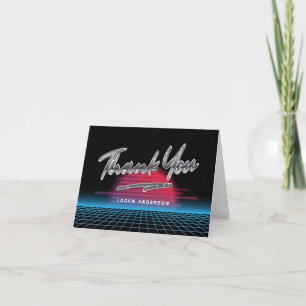Cool Retro 80's New Wave Graduation Carte de remer