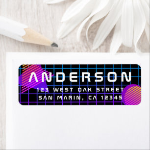Cool Retro 80's Synthwave New Wave Return Adresse