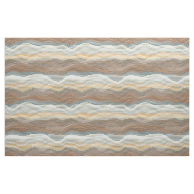 Cool Retro Abstract Artistic Waves Pattern Fabric (Fat Quarter)
