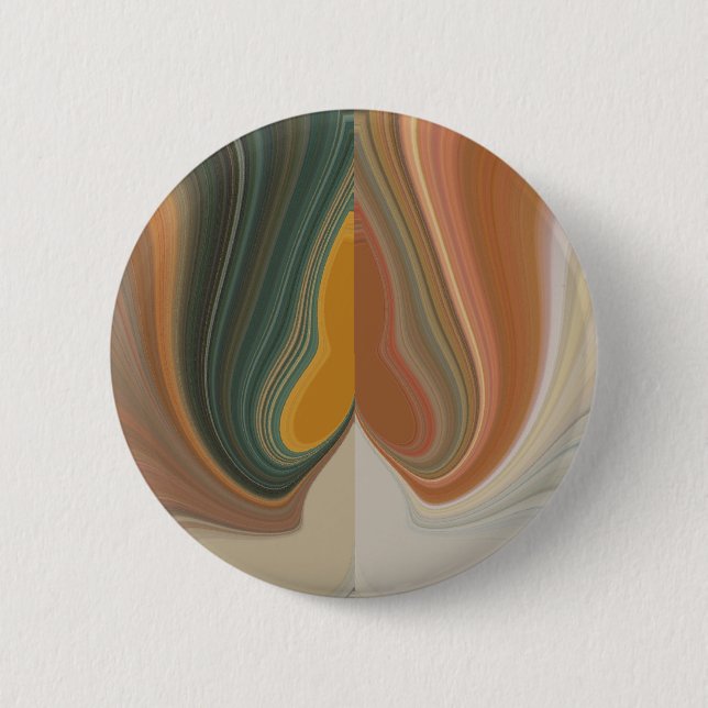 Cool Retro Abstract Graphic colourful Matata 2 Inch Round Button (Front)