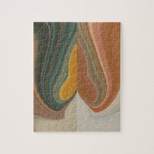 Cool Retro Abstract Graphic colourful Matata Jigsaw Puzzle