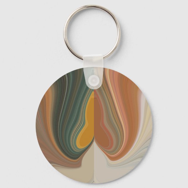 Cool Retro Abstract Graphic colourful Matata Keychain (Front)