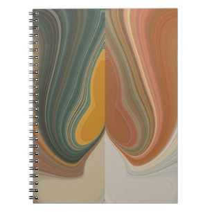 Cool Retro Abstract Graphic colourful Matata stran Notebook