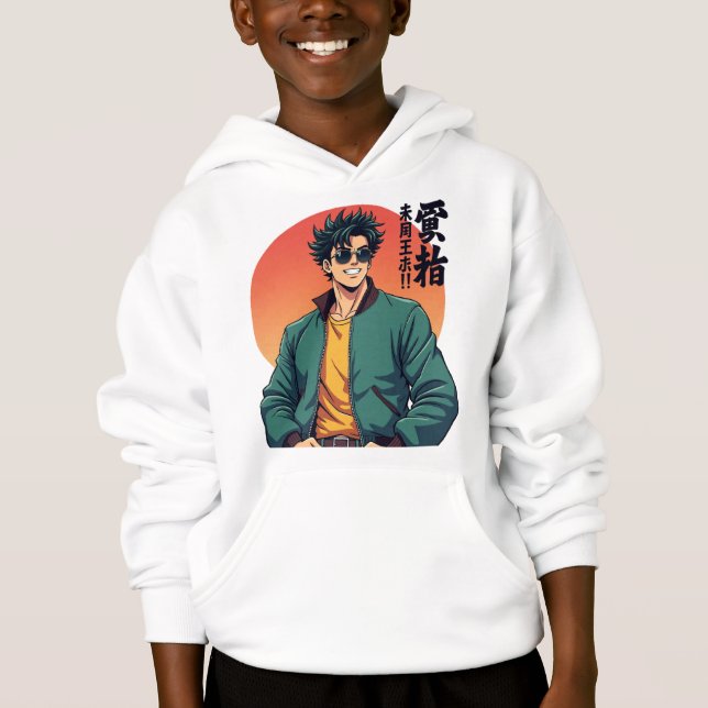 Cool Retro Anime Guy - Stylish 80s esthétique (Devant)
