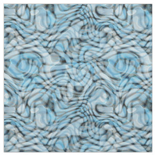 Cool Retro Artistic Abstract Waves Pattern Fabric