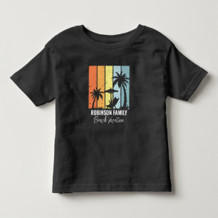 Cool Retro Beach Vacation Customized Toddler T-shirt