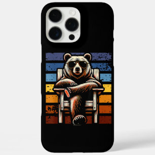 Cool Retro Bear in Sunglasses 70s 80s 90s Novelty  iPhone 16 Pro Max Case
