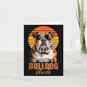 Cool Retro Bulldog Uncle Funny Vintage Dog Lovers  Card
