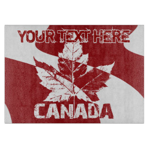 Cool Retro Canada Decor Personalized Canada Cutting Board