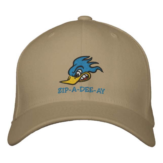 Cool Retro Cartoon Bird Embroidered Hat (Front)