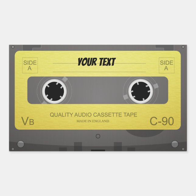 Cool Retro cassette Design Sticker (Front)