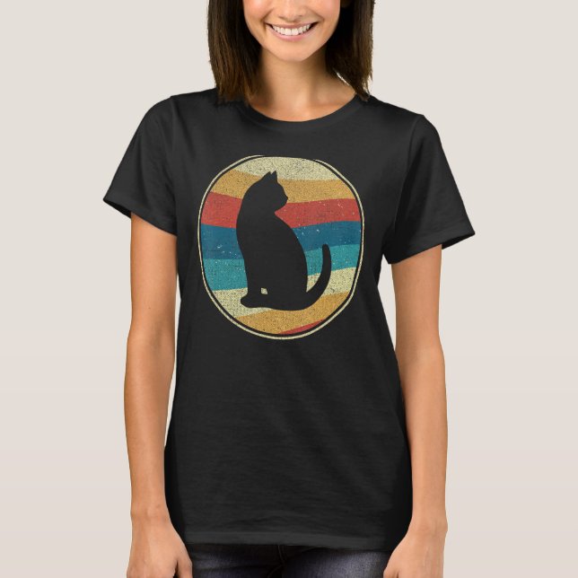 Cool Retro Cat Animal Rescue Tee (Front)