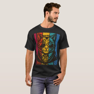 Cool Retro Cat with Sunglasses T-Shirt