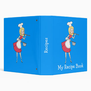 Cool Retro Chef Personalized Recipe Binder