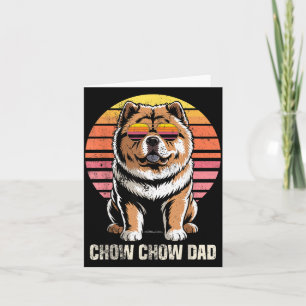 Cool Retro Chow Chow Dad Funny Vintage Dog Owner  Card