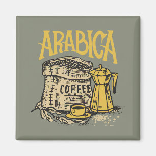 Cool retro Coffee for caffeine lover l Kitchen Magnet