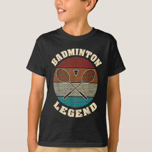 Cool Retro Crossing Rackets Badminton Legend Badmi T-Shirt