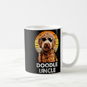 Cool Retro Doodle Uncle Funny Vintage Dog Owner  Coffee Mug