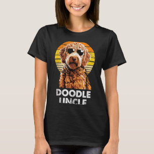 Cool Retro Doodle Uncle Funny Vintage Dog Owner  T-Shirt