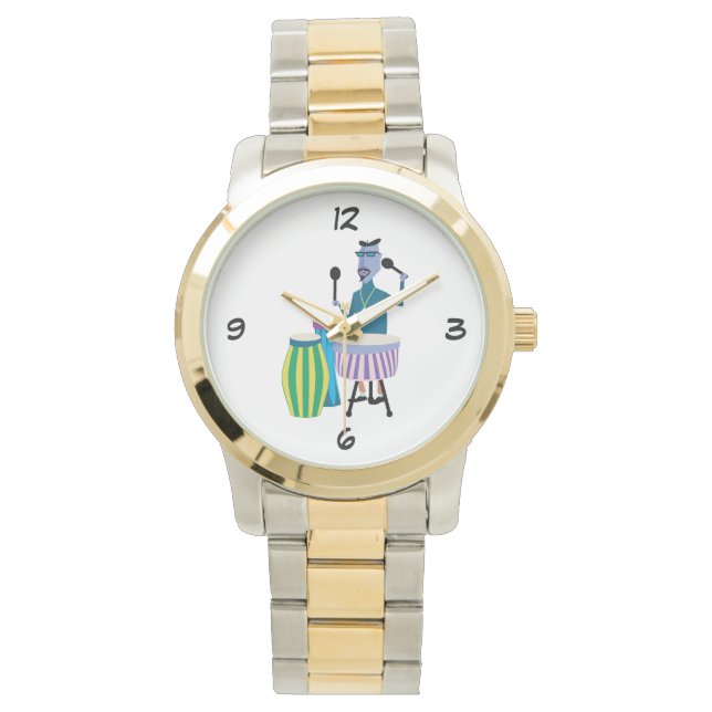 Cool Retro Drummer Watch (Front)