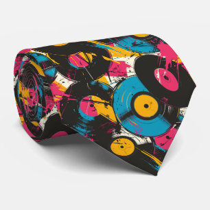 Cool retro graffiti pattern tiled tie
