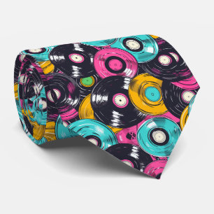 Cool retro graffiti pattern tiled tie