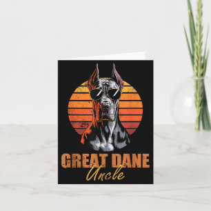 Cool Retro Great Dane Uncle Funny Vintage Dog Love Card