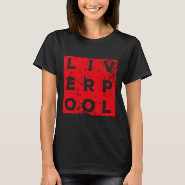 Cool Retro Grunge Vintage Look Liverpool Shirt Gif (Front)