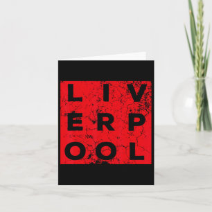 Cool Retro Grunge Vintage Look Liverpool Shirt Gif Card