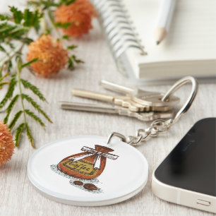Cool retro image l Coffee bag l Espresso l Brown Keychain